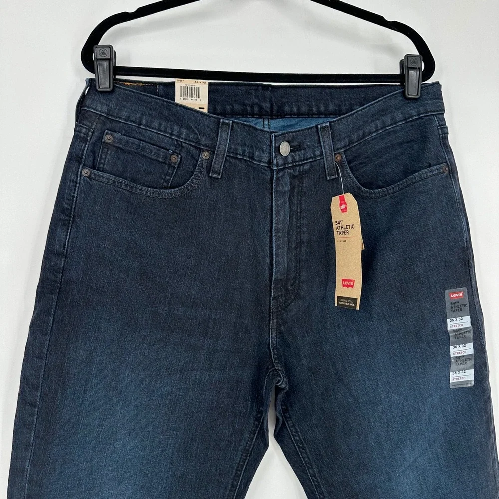 NEW Levi's 541 Athletic Taper Blue Denim Stretch Jeans Casual Everyday Men 36x32